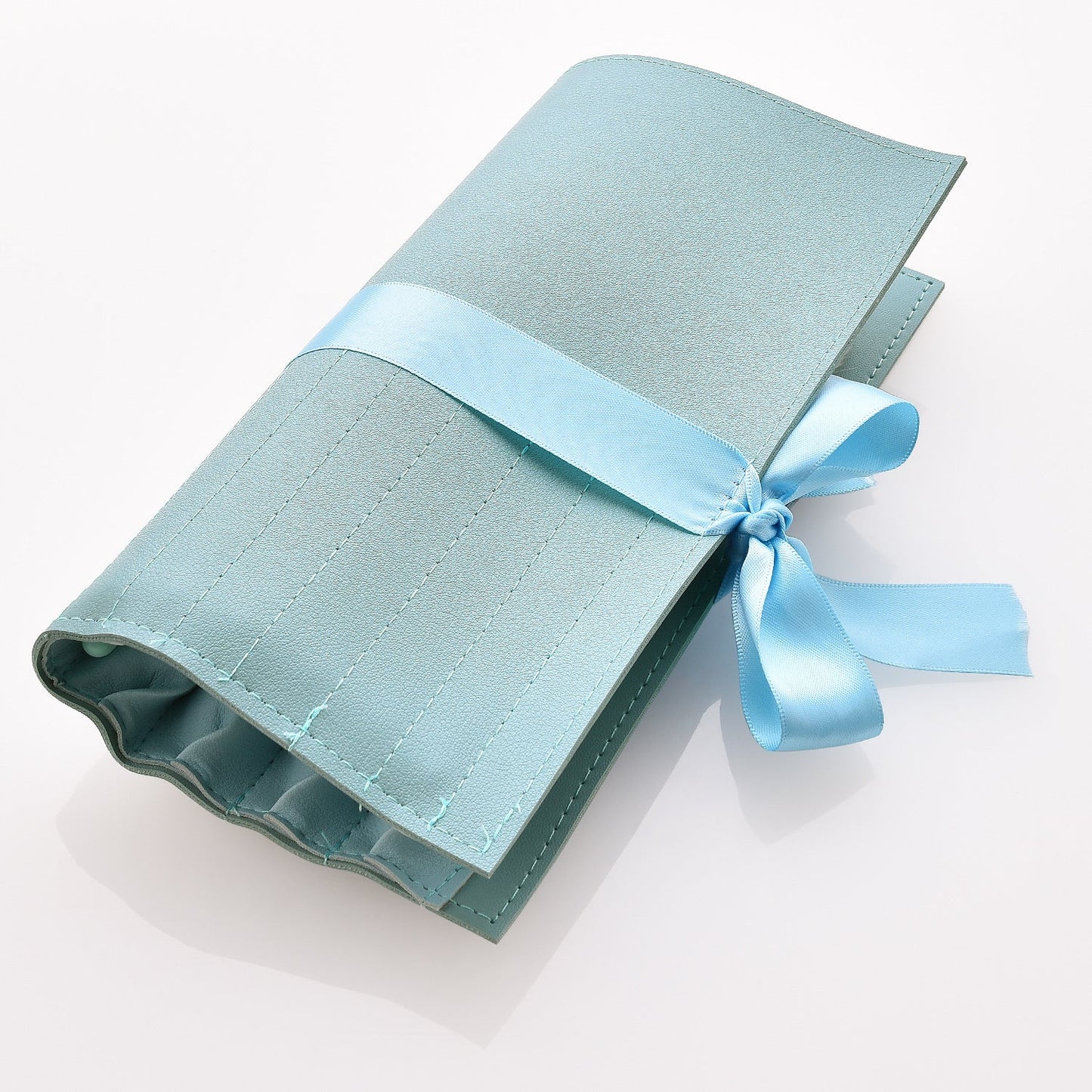 12-Piece Light Blue Makeup Brush Set