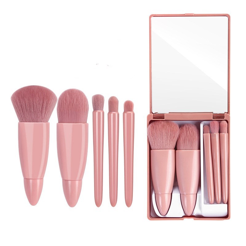5-Piece Portable Makeup Brush Set