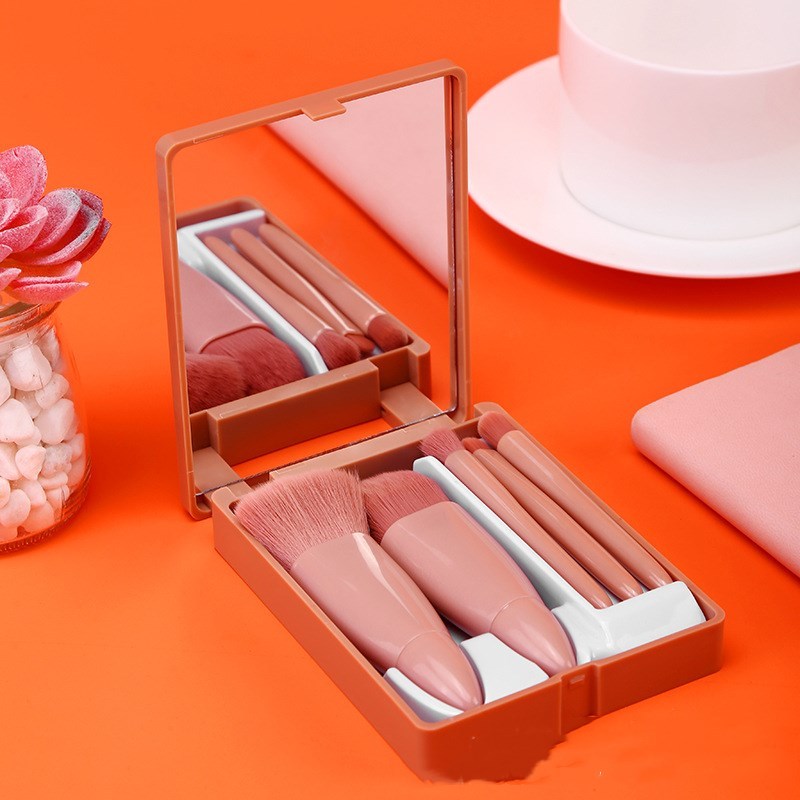 5-Piece Portable Makeup Brush Set