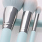 12-Piece Light Blue Makeup Brush Set