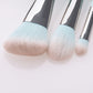 12-Piece Light Blue Makeup Brush Set