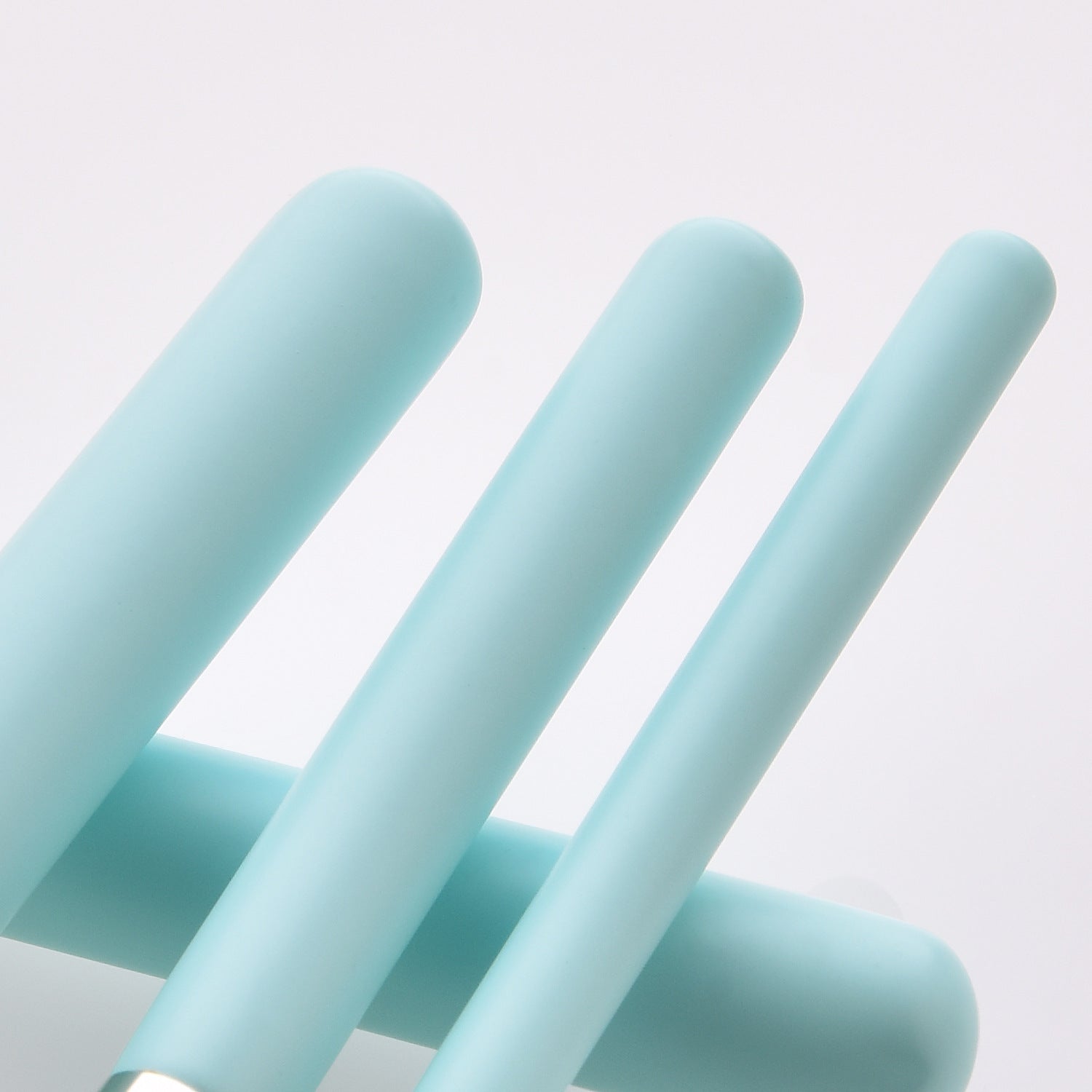 12-Piece Light Blue Makeup Brush Set