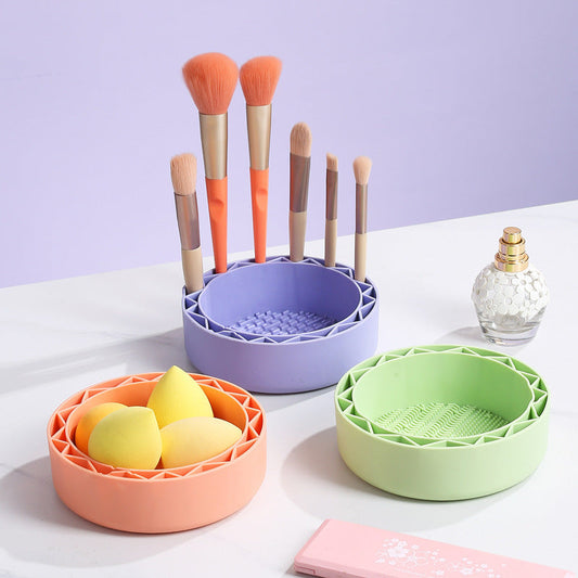 Portable Makeup Brush Cleaning Bowl